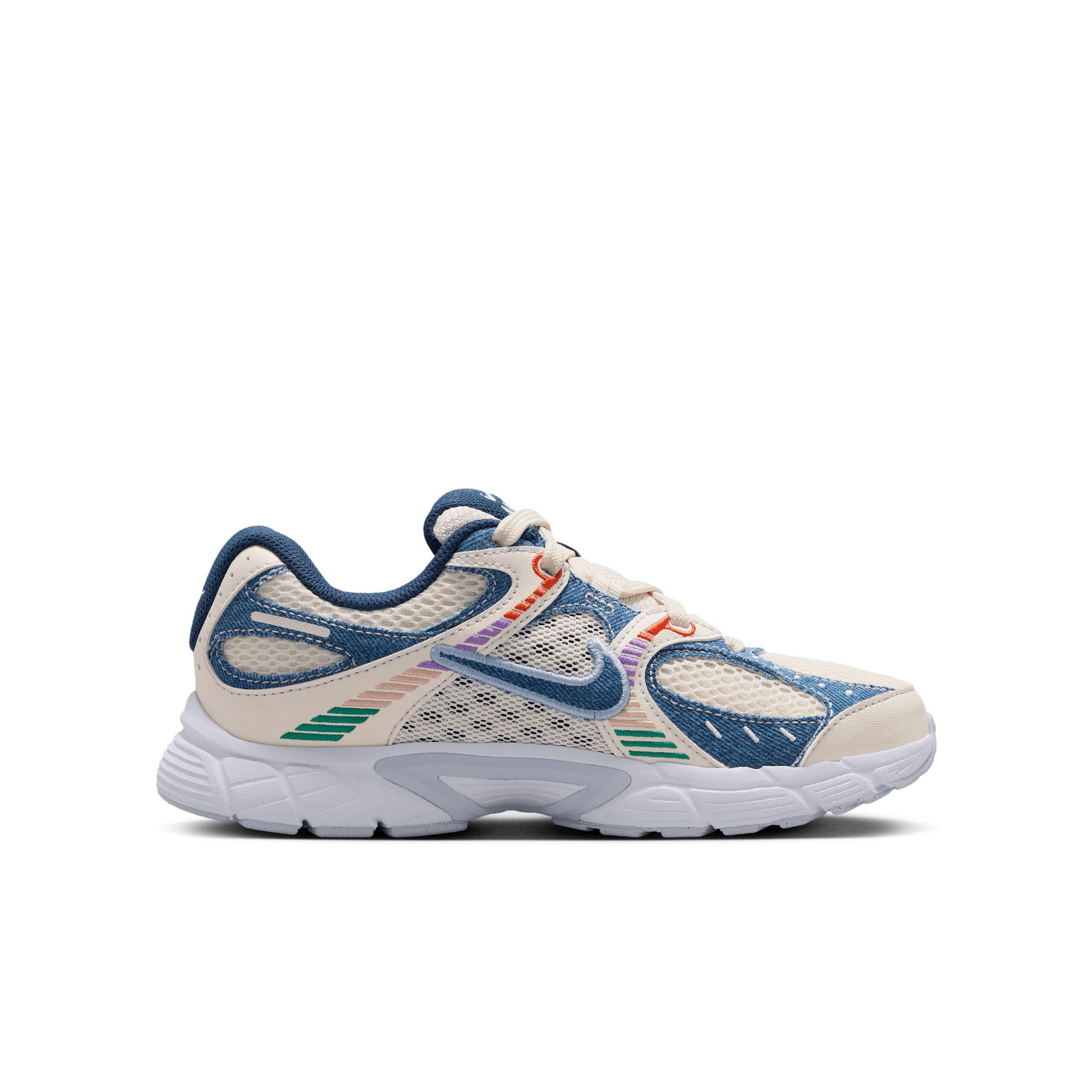 Nike V5 RNR "Soft Pearl/Blue Denim/Malachite/Midnight Navy" Grade School Girls' Shoe - PEARL/BLUE/MALACHITE/NAVY